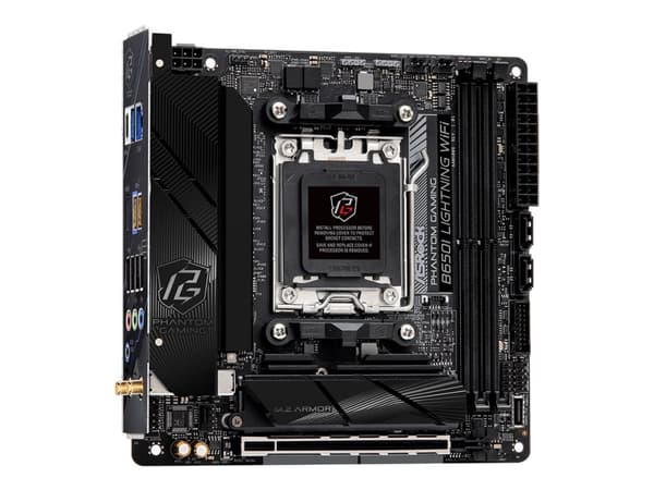 ASRock Phantom Gaming B650I Lightning WiFi - Hovedkort - mini-ITX - Socket AM5 - AMD B650 Chipset - USB-C 3.2 Gen2, USB-C 3.2 Gen 1, USB 3.2 Gen 2, U