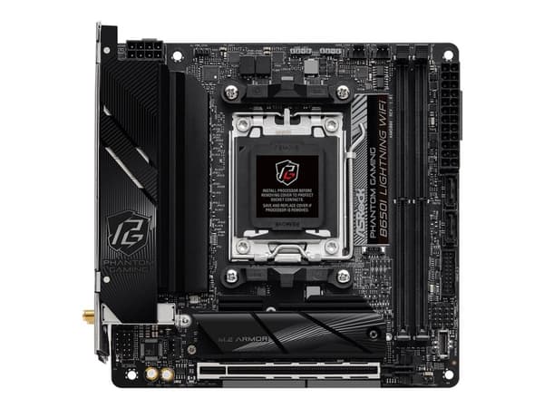 ASRock Phantom Gaming B650I Lightning WiFi - Hovedkort - mini-ITX - Socket AM5 - AMD B650 Chipset - USB-C 3.2 Gen2, USB-C 3.2 Gen 1, USB 3.2 Gen 2, U