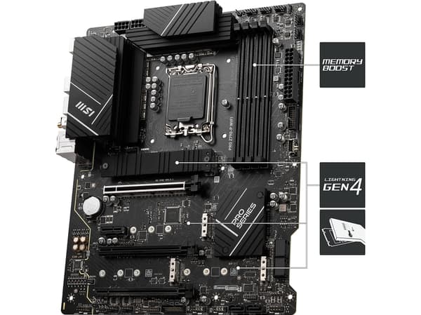 MSI PRO Z790-P - Hovedkort - ATX - LGA1700-sokkel - Z790 Chipset - USB 3.2 Gen 1, USB 3.2 Gen 2, USB-C 3.2 Gen2, USB-C 3.2 Gen 2x2 - 2.5 Gigabit LAN