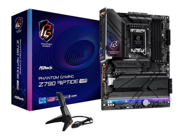 ASRock Z790 RIPTIDE WIFI - Emolevy - ATX - LGA1700-asennuspaikka - USB 3.2 Gen 1, USB 3.2 Gen 2 - sisäinen grafiikka (CPU tarvitaan)
