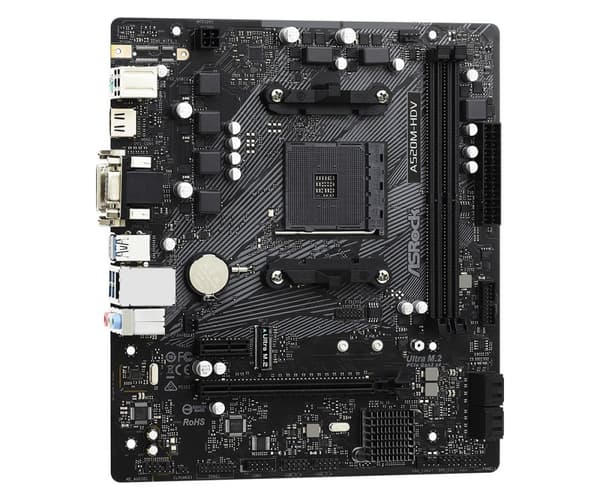 Asrock A520M-HDV-liitin AM4 micro ATX