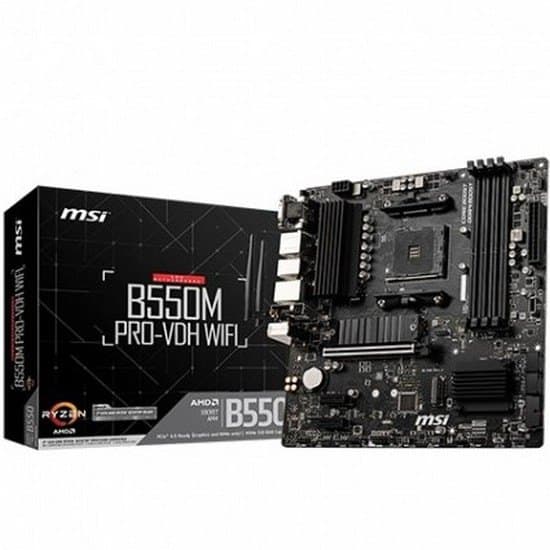 Msi Bundkort Am4 B550m Pro-vdh Wifi Rød,Sort