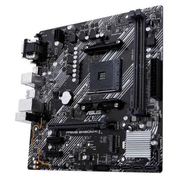 Asus Moderkort Am4 Prime B450m-k Ii Svart,Grå