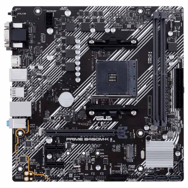 Asus Moderkort Am4 Prime B450m-k Ii Svart,Grå