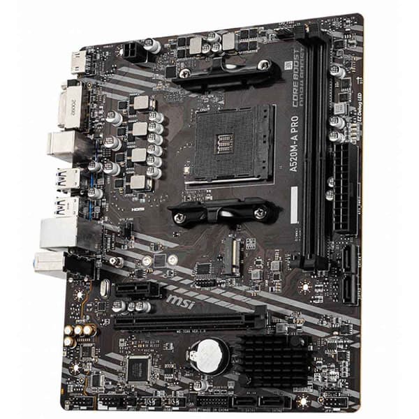 Msi Emolevy A520m-a Pro M-atx/2xddr4/4xsata6/1xusb 3.2/2xusb Musta