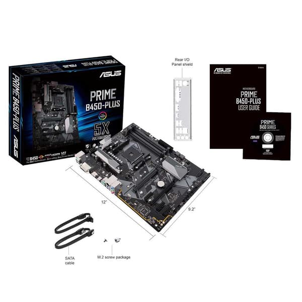 Asus Emolevy Prime B450-plus Musta