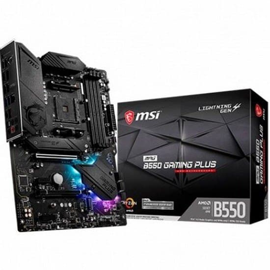 Msi Moderkort Am4 B550 Gaming Plus Röd,Svart