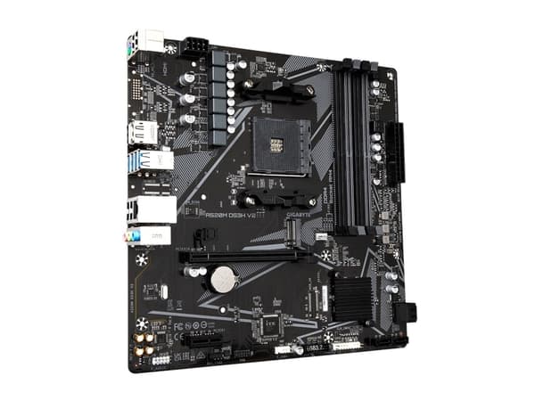Gigabyte A520M DS3H V2, AMD, Stik AM4, 3. generasjon AMD Ryzen™ 3, 3. generasjon AMD Ryzen 5, 3. generasjon AMD Ryzen™ 7, 3...., Stik AM4, 128 GB, DD