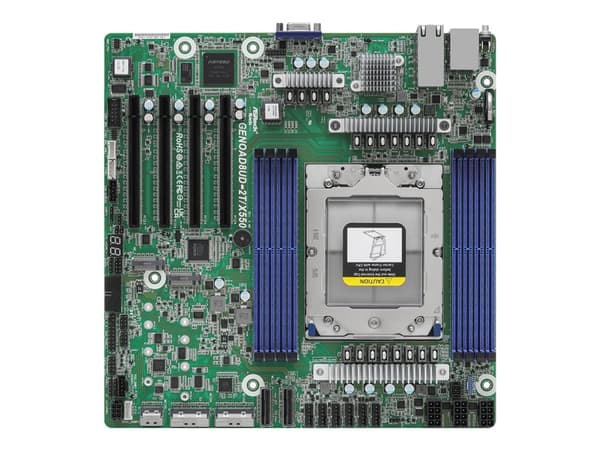ASRock Rack GENOAD8UD-2T/X550 - Hovedkort - deep micro atx - LGA6096 Socket - USB 3.2 Gen 1 - 2 x 10 Gigabit LAN - innbygd grafikk
