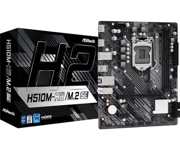 ASRock H510M-H2/M.2 SE - Hovedkort - micro ATX - LGA1200-sokkel - H510 Chipset - USB 3.2 Gen 1 - Gigabit LAN - innbygd grafikk (CPU kreves) - HD-lyd