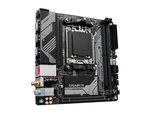 GIGABYTE A620I AX, AMD, Sokkel AM5, AMD Ryzen 7000-serien, Sokkel AM5, 96 GB, DDR5-SDRAM
