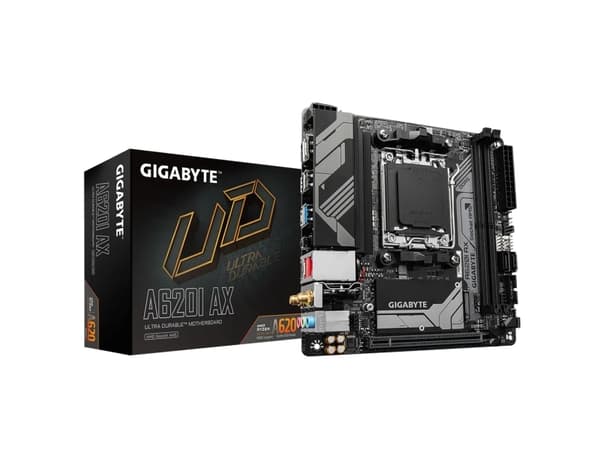 GIGABYTE A620I AX, AMD, Sokkel AM5, AMD Ryzen 7000-serien, Sokkel AM5, 96 GB, DDR5-SDRAM