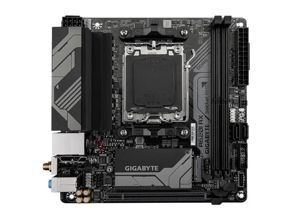 GIGABYTE A620I AX, AMD, Sokkel AM5, AMD Ryzen 7000-serien, Sokkel AM5, 96 GB, DDR5-SDRAM