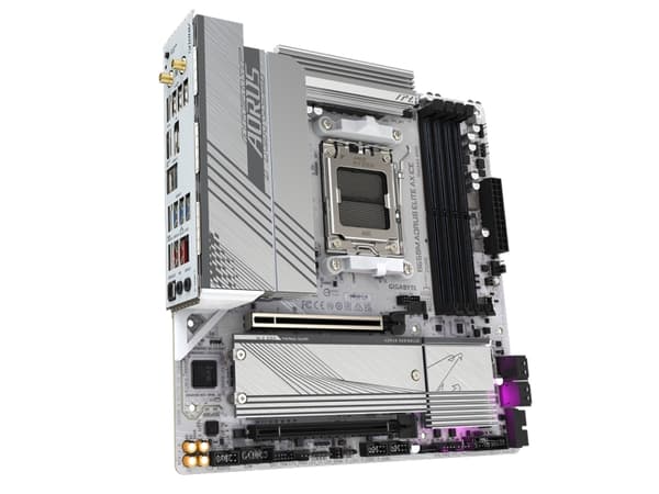 Gigabyte B650M AORUS ELITE AX ICE bundkort AMD B650 Sokkel AM5 micro ATX Gigabyte B650M AORUS ELITE AX ICE bundkort AMD B650 Sokkel AM5 micro ATX