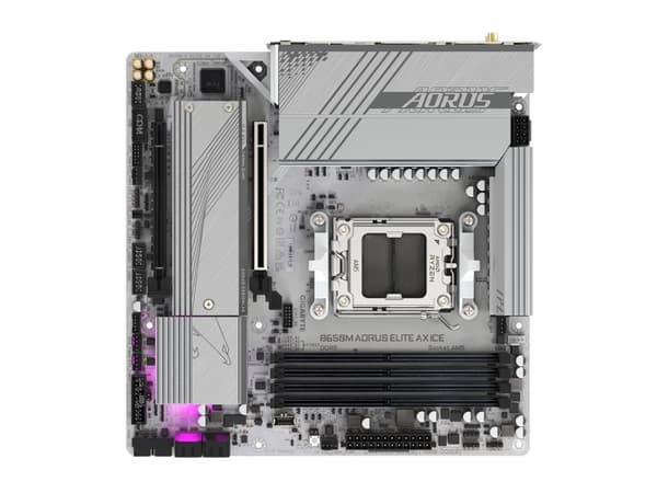 Gigabyte B650M AORUS ELITE AX ICE bundkort AMD B650 Sokkel AM5 micro ATX Gigabyte B650M AORUS ELITE AX ICE bundkort AMD B650 Sokkel AM5 micro ATX