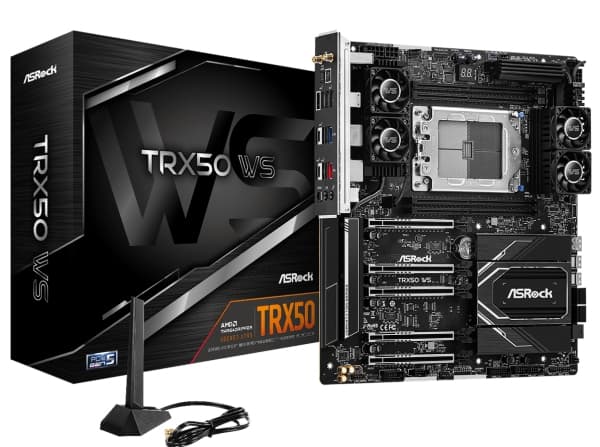 ASRock TRX50 WS - Hovedkort - utvidet ATX (E-ATX) - Socket sTR5 - AMD TRX50 Chipset - USB4, USB-C 3.2 Gen 2x2, USB 3.2 Gen 2, USB 3.2 Gen 1 - 10 Giga