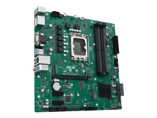 ASUS Pro B760M-C-CSM - Hovedkort - micro ATX - LGA1700-sokkel - B760 Chipset - USB 3.2 Gen 1, USB-C 3.2 Gen 1 - Gigabit LAN - innbygd grafikk (CPU kr