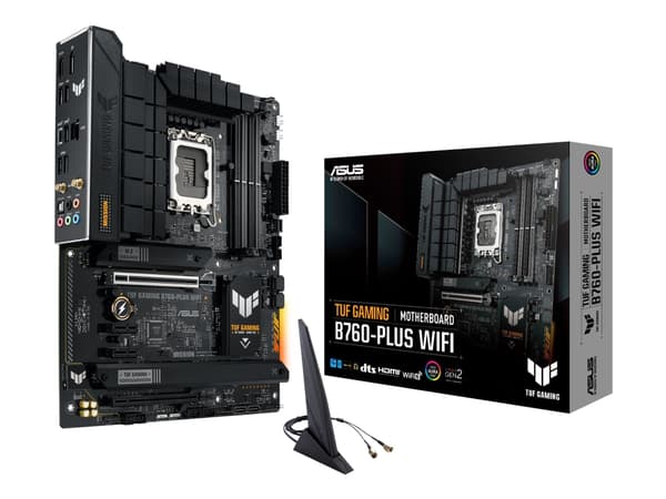 ASUS TUF GAMING B760-PLUS WIFI - Hovedkort - ATX - LGA1700-sokkel - B760 Chipset - USB-C 3.2 Gen 2x2, USB 3.2 Gen 2, USB 3.2 Gen 1, USB-C 3.2 Gen2 -