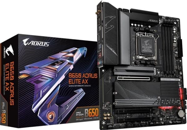 Gigabyte B650 AORUS ELITE AX - 1.0 - hovedkort - ATX - Socket AM5 - AMD B650 Chipset - USB 3.2 Gen 1, USB 3.2 Gen 2, USB-C 3.2 Gen2, USB-C 3.2 Gen 2x