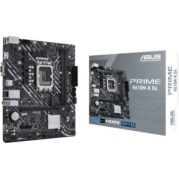 Moderkort - ASUS - PRIME H610M-K D4 - LGA 1700 - DDR4 - micro ATX