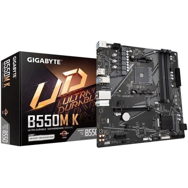 Moderkort - Gigabyte - B550M K - Ultra Durable - PCIe 4.0 - Sockel AM4 - Micro ATX
