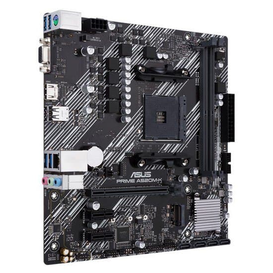 Asus Moderkort Am4 Prime A520m-k Svart