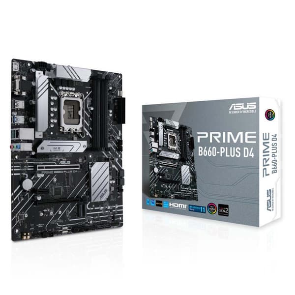 Asus Moderkort Prime B660-plus D4 Svart