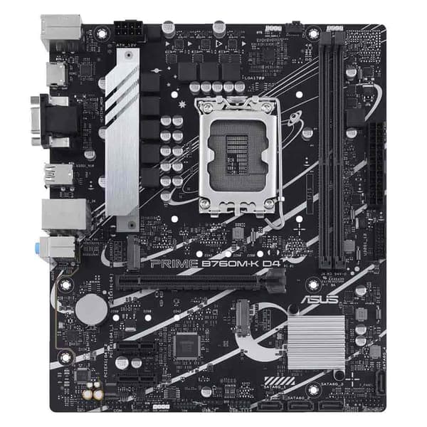Asus Moderkort Prime B760m-k D4 Silver