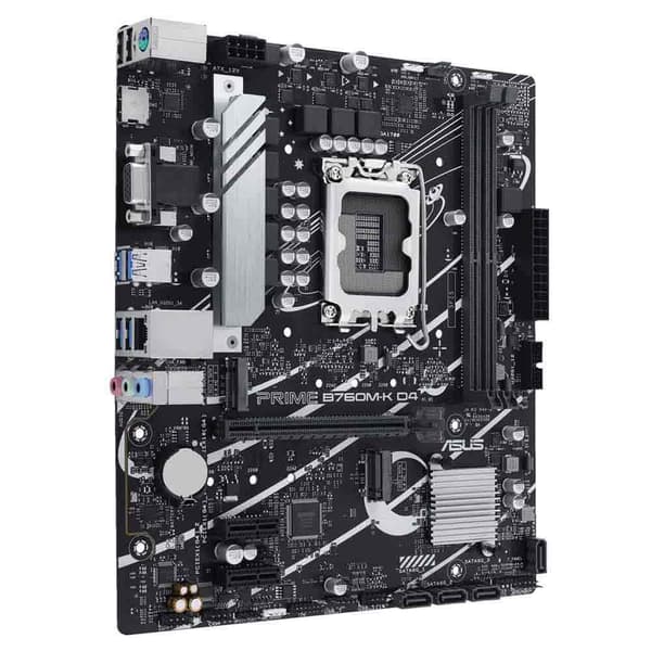 Asus Moderkort Prime B760m-k D4 Silver