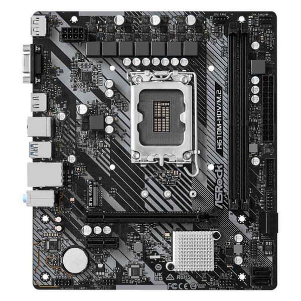 Asrock Bundkort H610m-hdv Sort