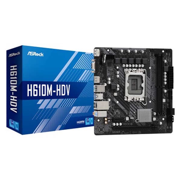 Asrock Emolevy H610m-hdv Ddr4 Musta