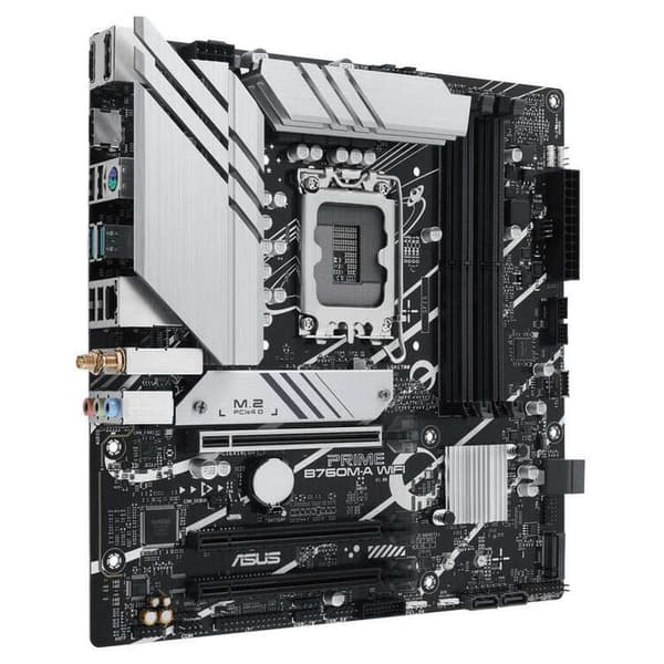 Asus Moderkort Prime B760m-a Wifi Silver