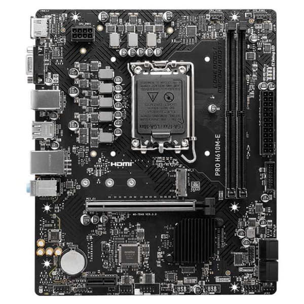 Msi Bundkort Pro H610m-e Sort