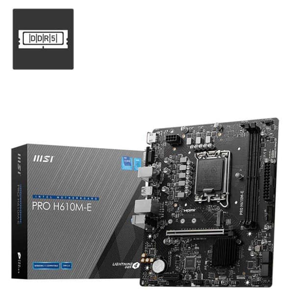 Msi Bundkort Pro H610m-e Sort