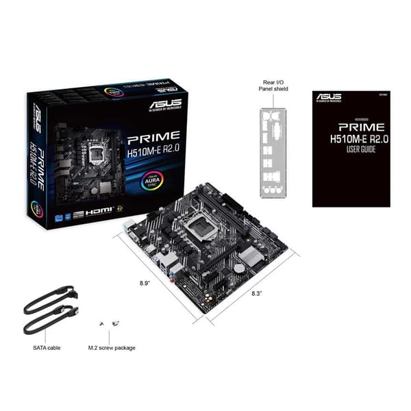 Asus Emolevy Prime H510m-e R2.0 Hopeinen