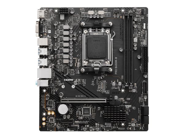 MSI PRO B650M-B - Hovedkort - micro ATX - Socket AM5 - AMD B650 Chipset - USB 3.2 Gen 1 - 2.5 Gigabit LAN - innbygd grafikk (CPU kreves) - HD-lyd (8-