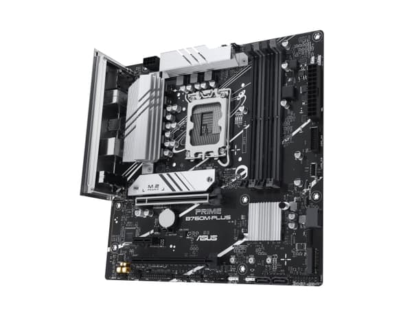 ASUS PRIME B760M-PLUS - Hovedkort - micro ATX - LGA1700-sokkel - B760 Chipset - USB 3.2 Gen 2, USB 3.2 Gen 1, USB-C 3.2 Gen 1 - 2.5 Gigabit LAN - inn