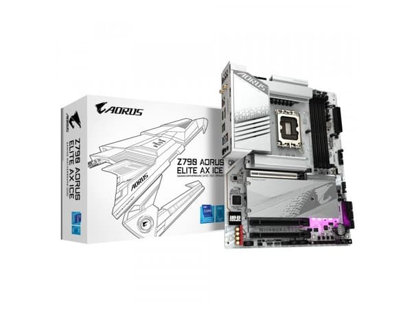 AORUS Z790 ELITE AX ICE - Hovedkort - ATX - LGA1700-sokkel - Z790 Chipset - USB-C 3.2 Gen 2x2, USB-C 3.2 Gen2, USB 3.2 Gen 1, USB 3.2 Gen 2 - 2.5 Gig