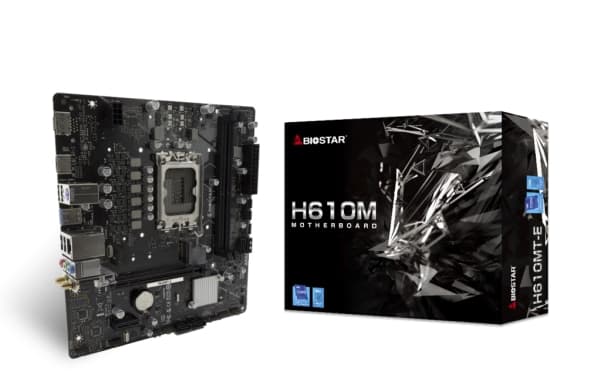 Biostar H610MT - Hovedkort - mikro ATX - USB 3.2 Gen 1 - innbygd grafikk (CPU kreves)