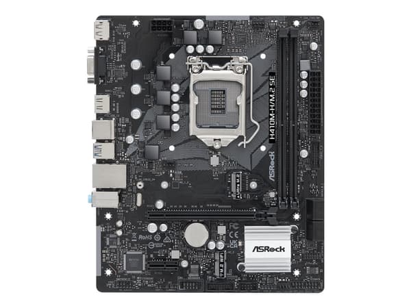 ASRock H410M-H/M.2 SE - Hovedkort - micro ATX - LGA1200-sokkel - H370 Chipset - USB 3.2 Gen 1 - Gigabit LAN - innbygd grafikk (CPU kreves) - HD-lyd (
