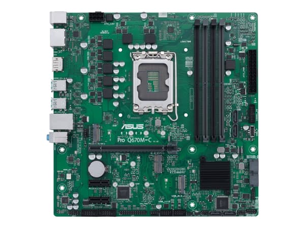 ASUS Pro Q670M-C-CSM - Hovedkort - micro ATX - LGA1700-sokkel - Q670 Chipset - USB 3.2 Gen 2, USB-C Gen1, USB 3.2 Gen 1 - Gigabit LAN - innbygd grafi
