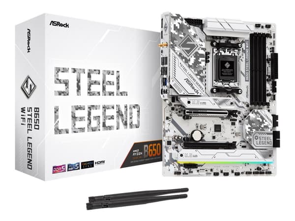 Asrock B650 Steel Legend WiFi, AMD, Socket AM5, AMD Ryzen 7000 Series, DDR5-SDRAM, 192 GB, DIMM