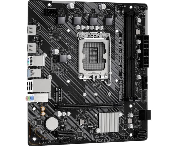 ASRock H610M-H2/M.2 D5 - Hovedkort - micro ATX - LGA1700-sokkel - H610 Chipset - USB 3.2 Gen 1 - Gigabit LAN - innbygd grafikk (CPU kreves) - HD-lyd