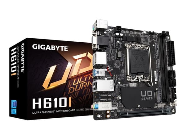 Gigabyte H610I - 1.0 - hovedkort - mini-ITX - LGA1700-sokkel - H610 Chipset - USB 3.2 Gen 1 - Gigabit LAN - innbygd grafikk (CPU kreves) - HD-lyd (8-