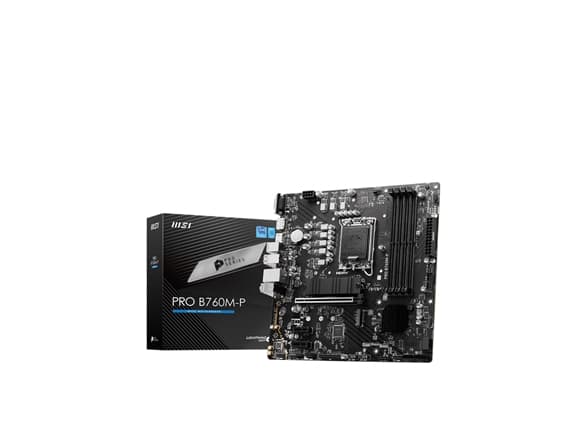 MSI PRO B760M-P, Intel, LGA 1700, Intel® Celeron®, Intel® Pentium® Gold, LGA 1700, DDR5-SDRAM, 192 GB