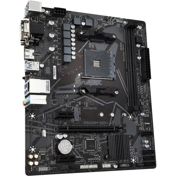 Moderkort - GIGABYTE - A520M S2H - Micro ATX - Socket AM4 - DDR4 upp till 64 GB