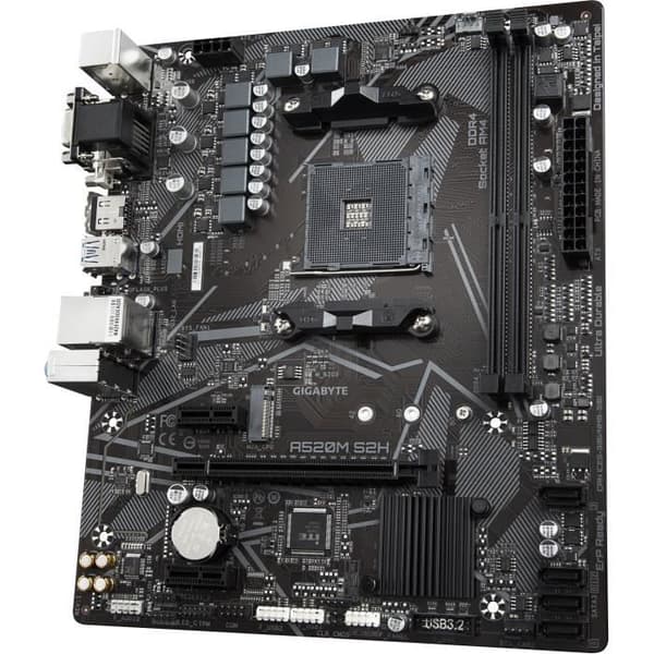 Moderkort - GIGABYTE - A520M S2H - Micro ATX - Socket AM4 - DDR4 upp till 64 GB