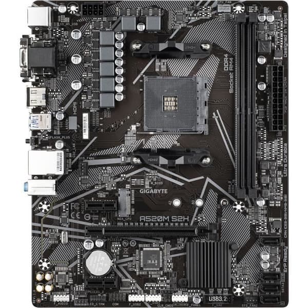 Moderkort - GIGABYTE - A520M S2H - Micro ATX - Socket AM4 - DDR4 upp till 64 GB