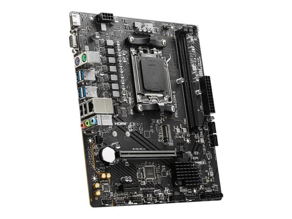 MSI PRO A620M-E - Moderkort - micro ATX - Socket AM5 - AMD A620 Chipuppsättning - USB 3.2 Gen 1 - Gigabit LAN - inbyggda grafiken (CPU krävs) - HD-lj