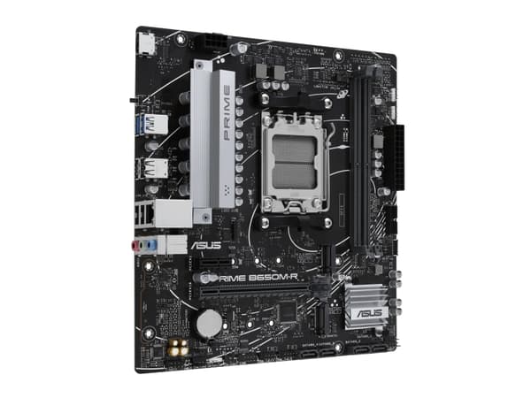 ASUS PRIME B650M-R - Hovedkort - micro ATX - Socket AM5 - AMD B650 Chipset - USB 3.2 Gen 1, USB-C 3.2 Gen 1 - 2.5 Gigabit LAN - innbygd grafikk (CPU